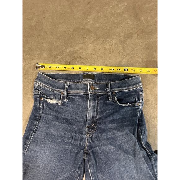 Mother Jeans Womens 28 Long Blue Flare Cruiser Dark Wash Partners Under Cover - Picture 9 of 16